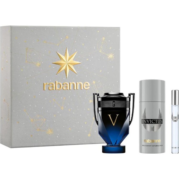 Paco rabanne invictus victory elixir eau de parfum 100ml vaporizador + desodorant 150ml vaporizador + miniatura 10ml